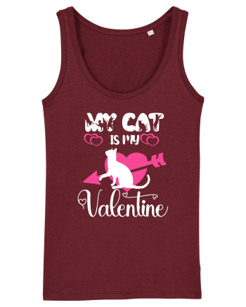 My Cat Is My Valentine Burgundy
