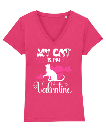 My Cat Is My Valentine Raspberry