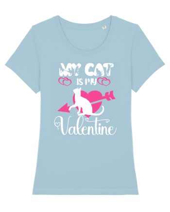 My Cat Is My Valentine Sky Blue