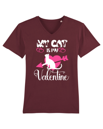 My Cat Is My Valentine Burgundy