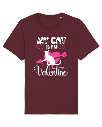 My Cat Is My Valentine Burgundy