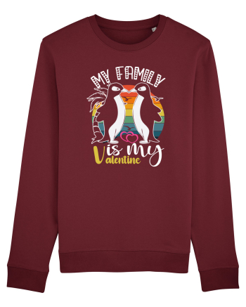 My Family Is My Valentine Burgundy