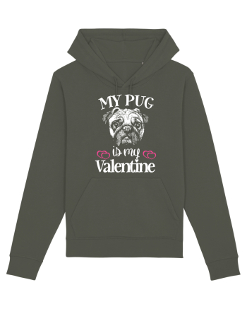 My Pug Is My Valentine Khaki