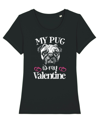 My Pug Is My Valentine Black