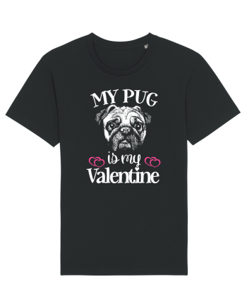 My Pug Is My Valentine Black