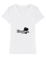 Bagged Tricou mânecă scurtă guler V Damă Evoker