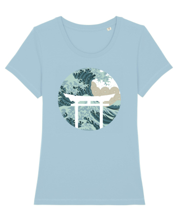 Japanese art Sky Blue
