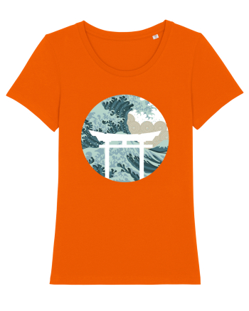 Japanese art Bright Orange