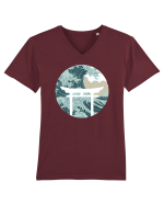 Japanese art Tricou mânecă scurtă guler V Bărbat Presenter