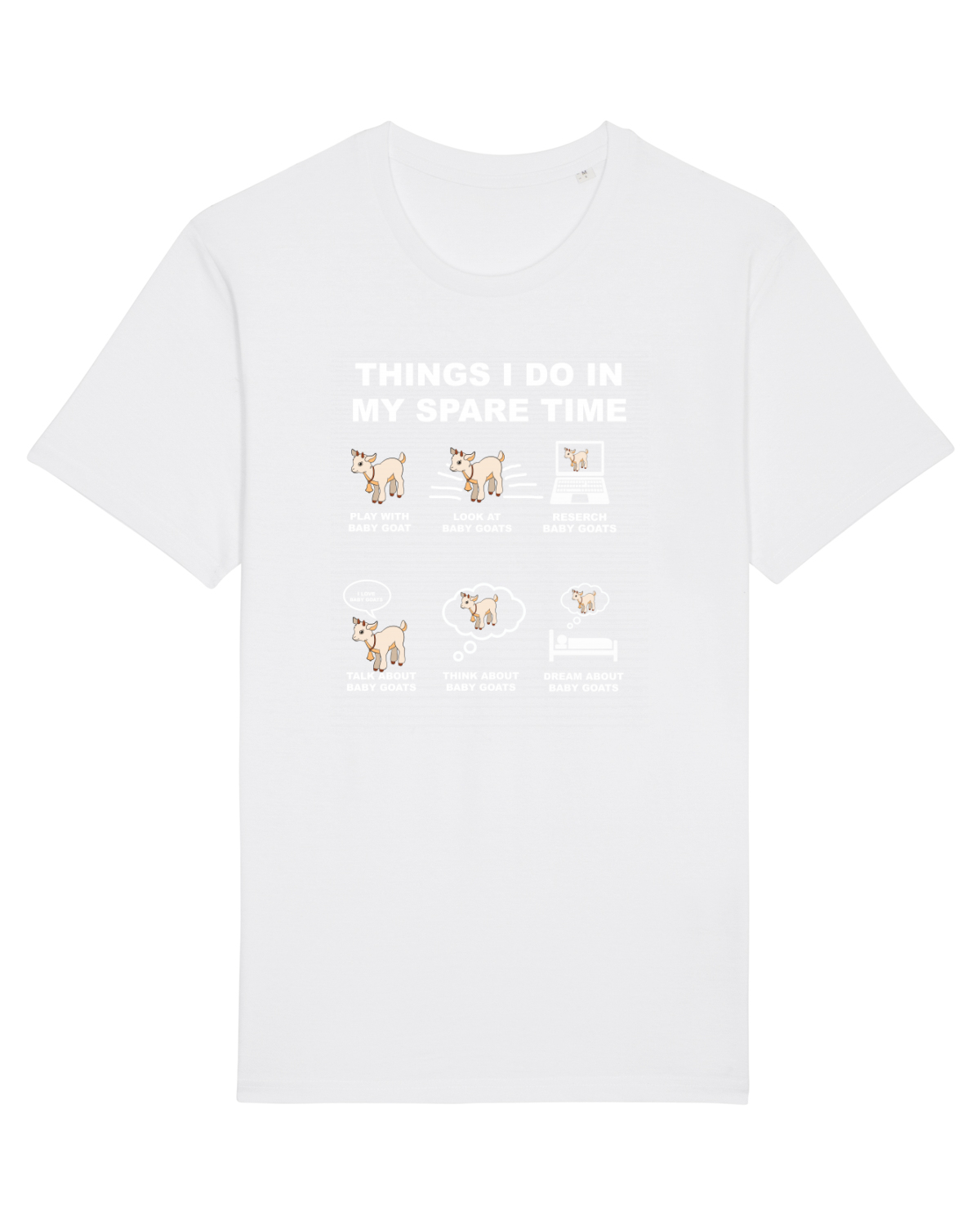 Tricou mânecă scurtă Unisex Rocker White