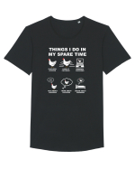 CHICKEN Tricou mânecă scurtă guler larg Bărbat Skater