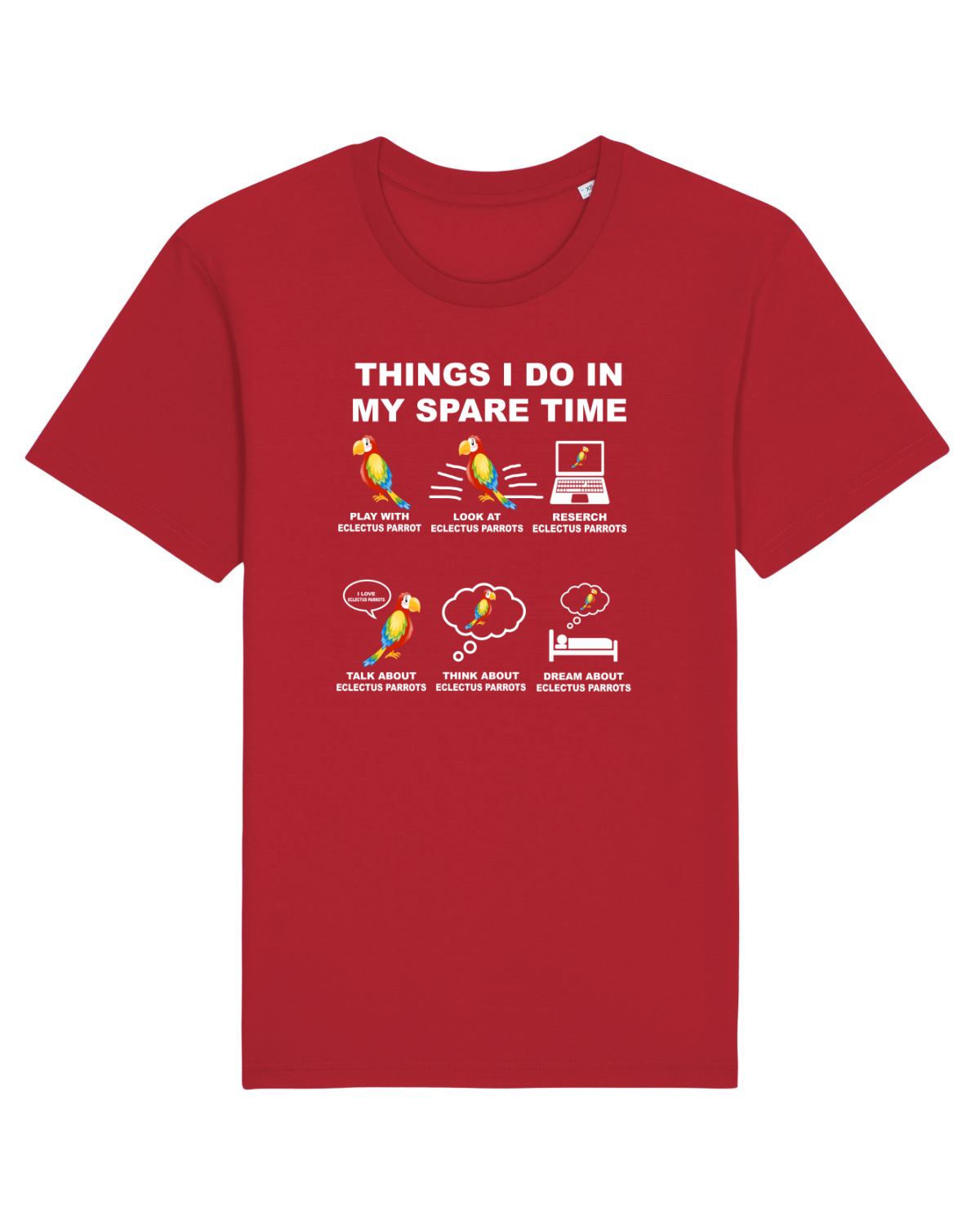 Tricou mânecă scurtă Unisex Rocker Red