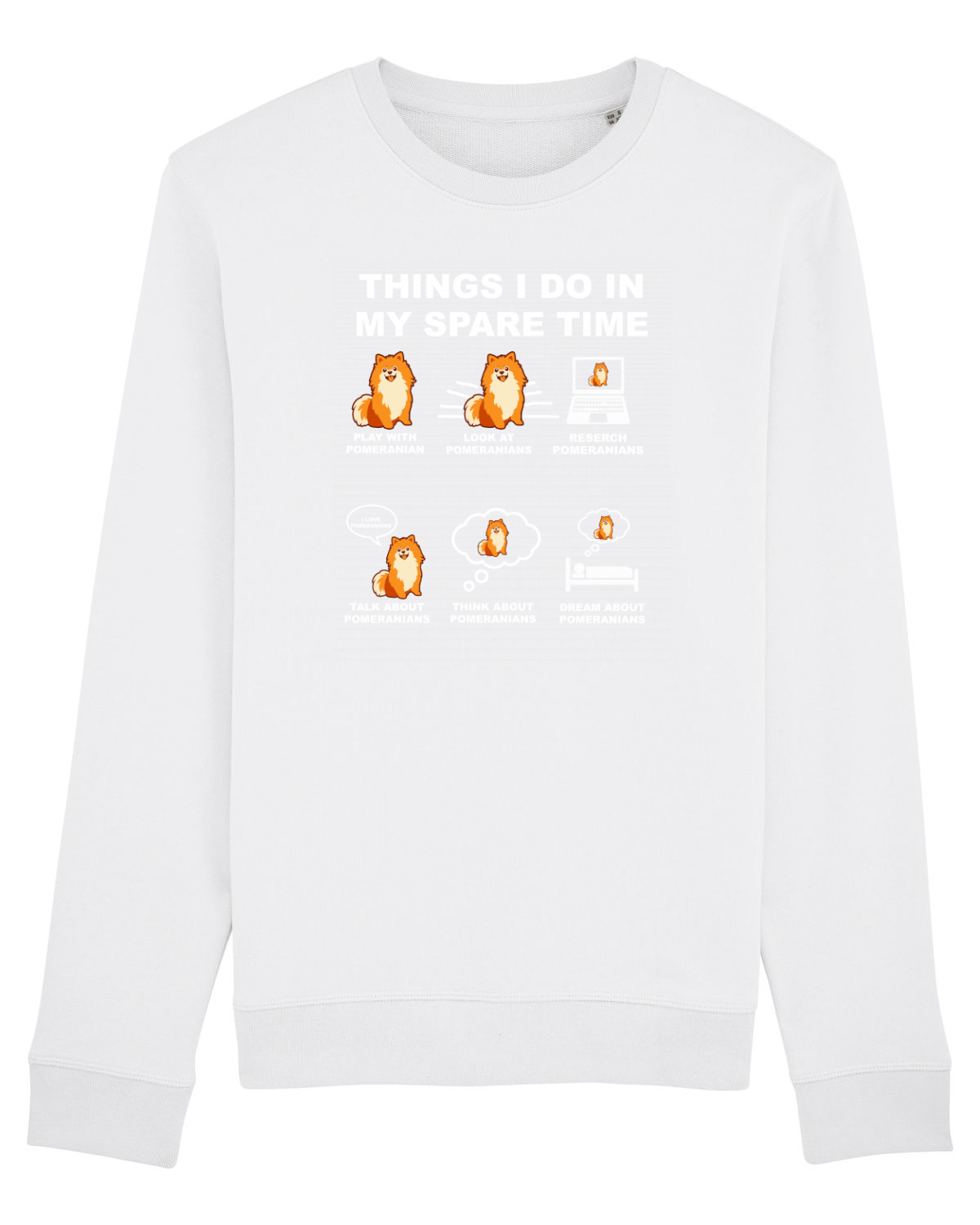 Bluză mânecă lungă Unisex Rise White