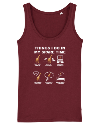 GIRAFFES Burgundy