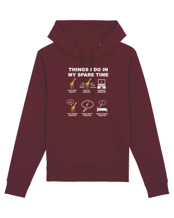 GIRAFFES Burgundy