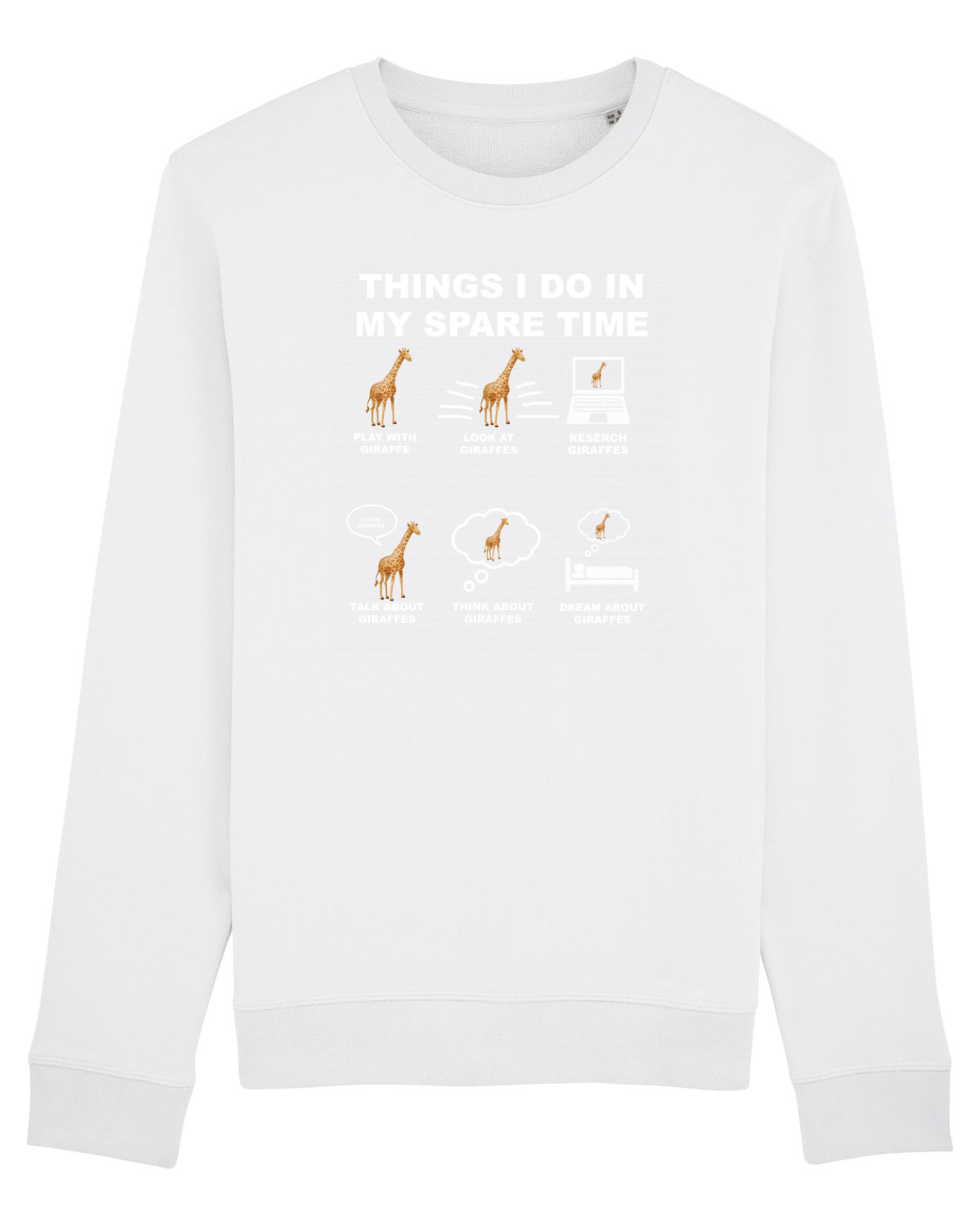 Bluză mânecă lungă Unisex Rise White