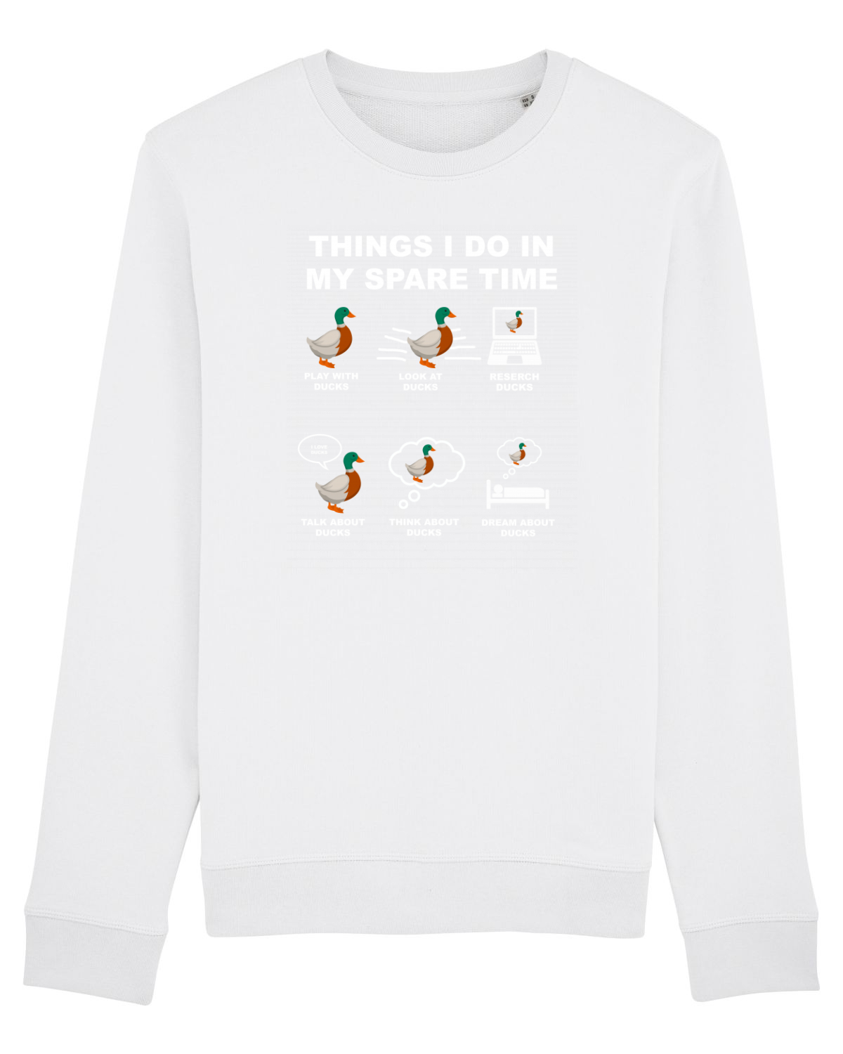 Bluză mânecă lungă Unisex Rise White
