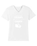 CANADA Tricou mânecă scurtă guler V Bărbat Presenter