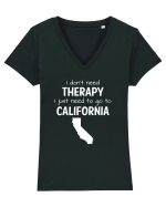 CALIFORNIA Tricou mânecă scurtă guler V Damă Evoker