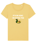 GUACAMOLE Tricou mânecă scurtă guler larg fitted Damă Expresser
