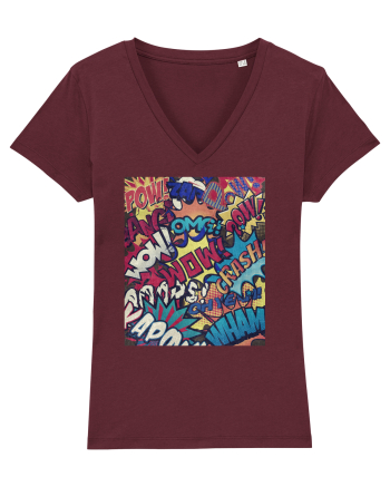 Pop Art  Burgundy