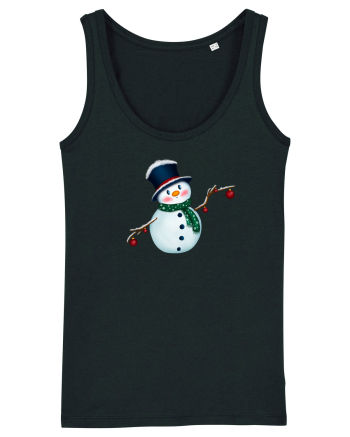The Cute Snowman Black