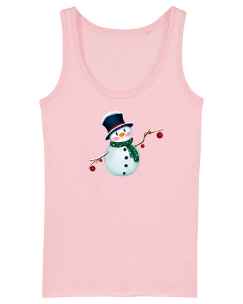 The Cute Snowman Cotton Pink
