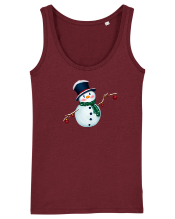 The Cute Snowman Burgundy