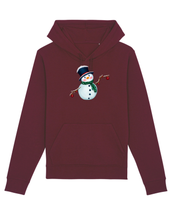 The Cute Snowman Burgundy