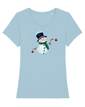 The Cute Snowman Sky Blue