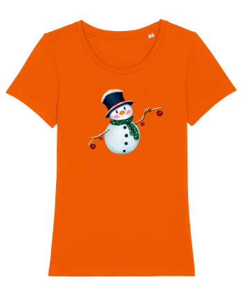 The Cute Snowman Bright Orange