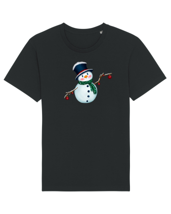 The Cute Snowman Black