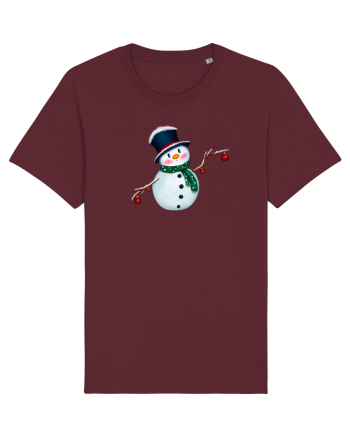 The Cute Snowman Burgundy