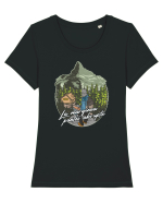La marginea pantei abrupte Tricou mânecă scurtă guler larg fitted Damă Expresser
