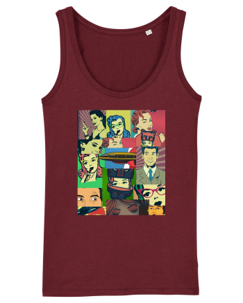 Pop Art  Burgundy