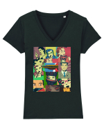 Pop Art  Tricou mânecă scurtă guler V Damă Evoker