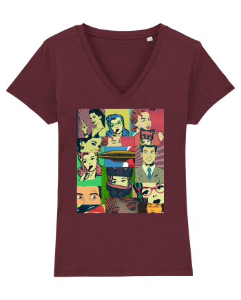 Pop Art  Burgundy