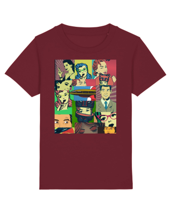Pop Art  Burgundy