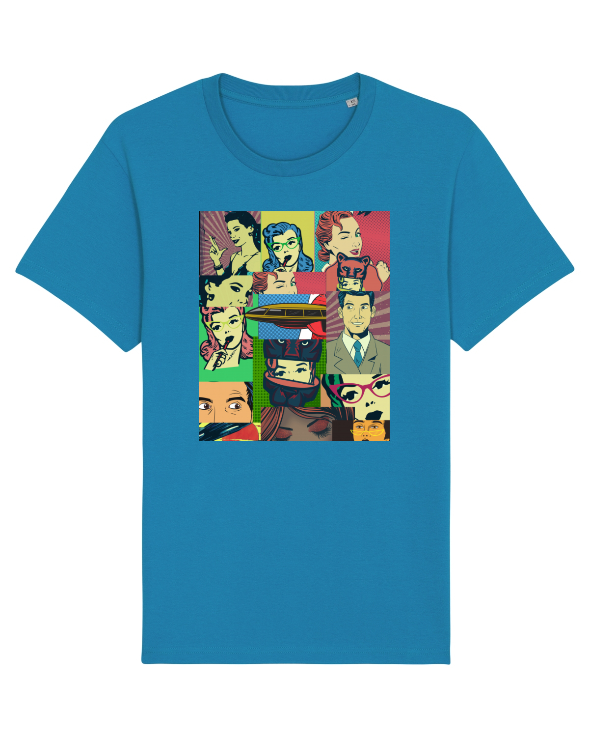 Tricou mânecă scurtă Unisex Rocker Azur