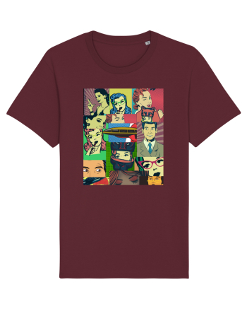 Pop Art  Burgundy