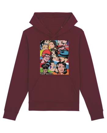 Pop Art  Comic Book Burgundy