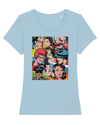 Pop Art  Comic Book Sky Blue