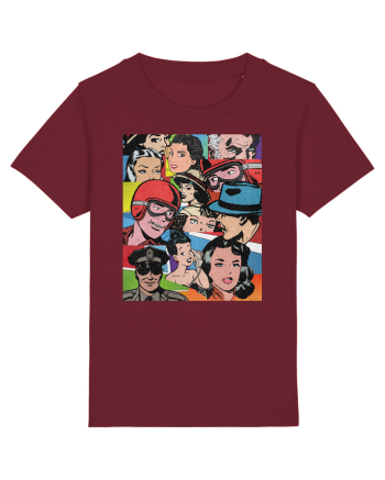 Pop Art  Comic Book Burgundy