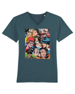 Pop Art  Comic Book Tricou mânecă scurtă guler V Bărbat Presenter