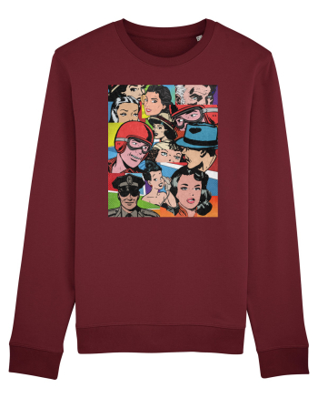Pop Art  Comic Book Burgundy