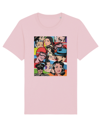 Pop Art  Comic Book Cotton Pink