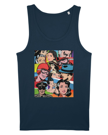 Pop Art  Comic Book Navy