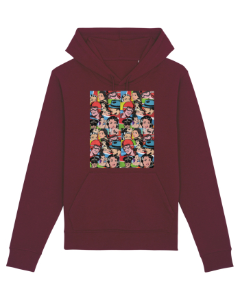 Pop Art  Comic Book Burgundy