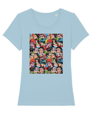 Pop Art  Comic Book Sky Blue