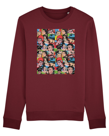 Pop Art  Comic Book Burgundy